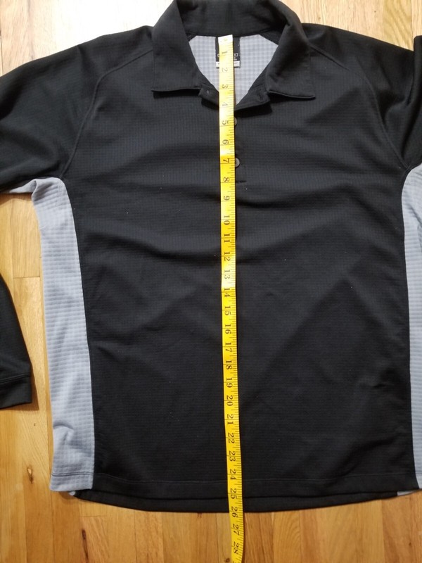 NIKE Golf Sphere React Black Mens Medium 3 Button SS Collared Polyester Shirt gallery