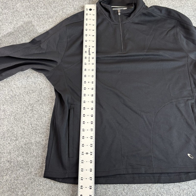 Tek Gear Pullover Mens Large Quarter Zip Performance Black Athletic Long Sleeve gallery