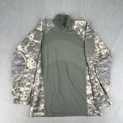 Army Combat Shirt Mens L Digital Camo Sleeve Pocket Padded Flame Resistant FLAW