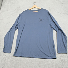 Hang Ten Performance Shirt Men XL Blue Long Sleeve UV UPF 50+ Beach Surf Coastal