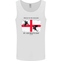 Proud to Be English St Georges Day Flag Mens Vest Tank Top