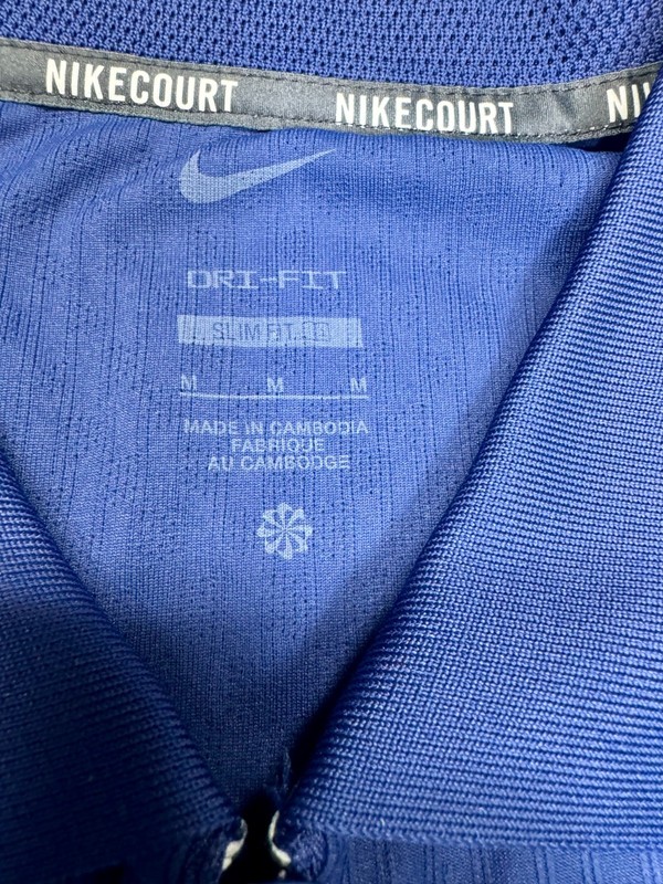 NIKE Court Dri-Fit Navy Blue 1/4 Zip Polo Tennis Shirt Men's Size M HQ0792-492 gallery