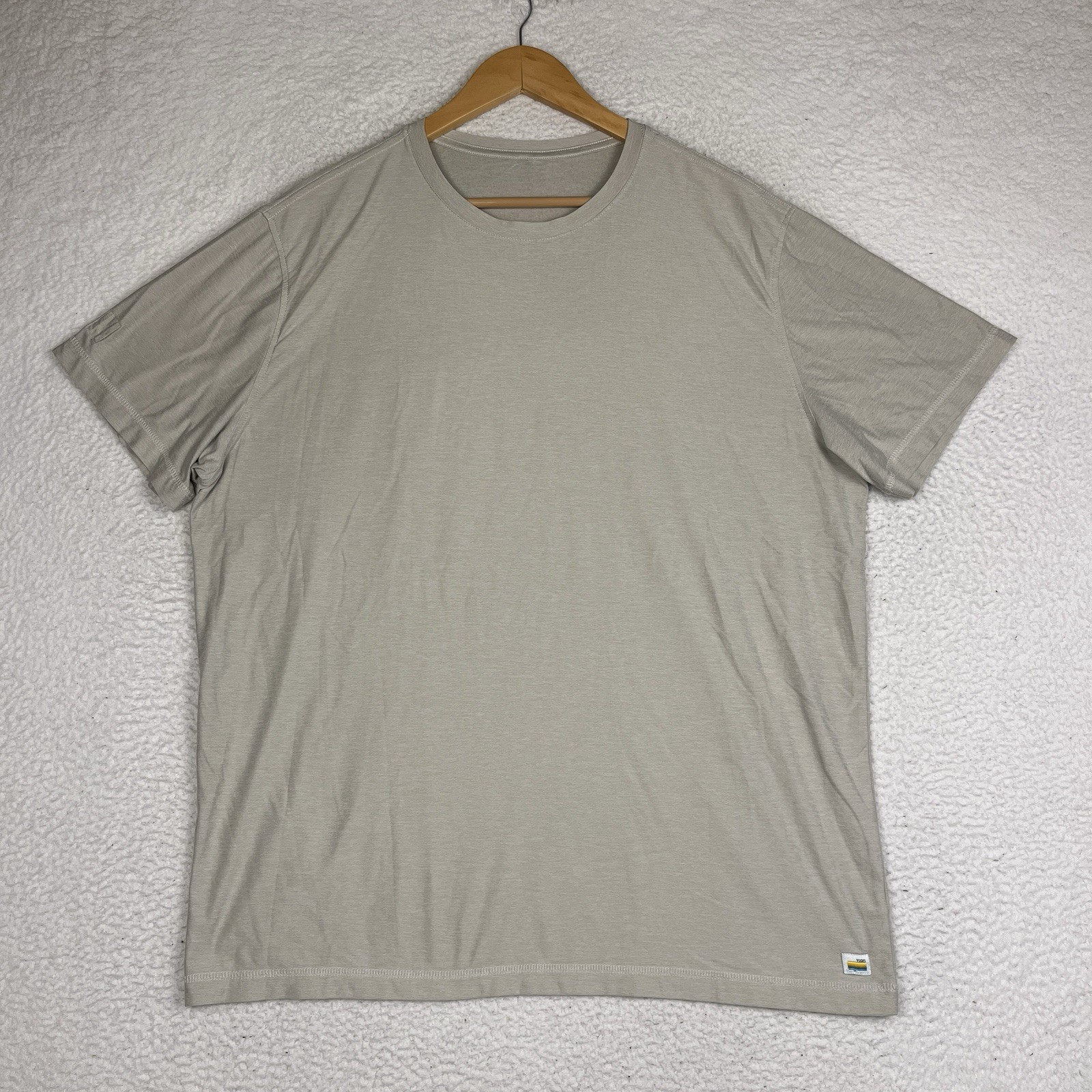 Vuori Strato Tech Tee Shirt Mens 2XL Performance Short Sleeve V126 Cream Beige gallery