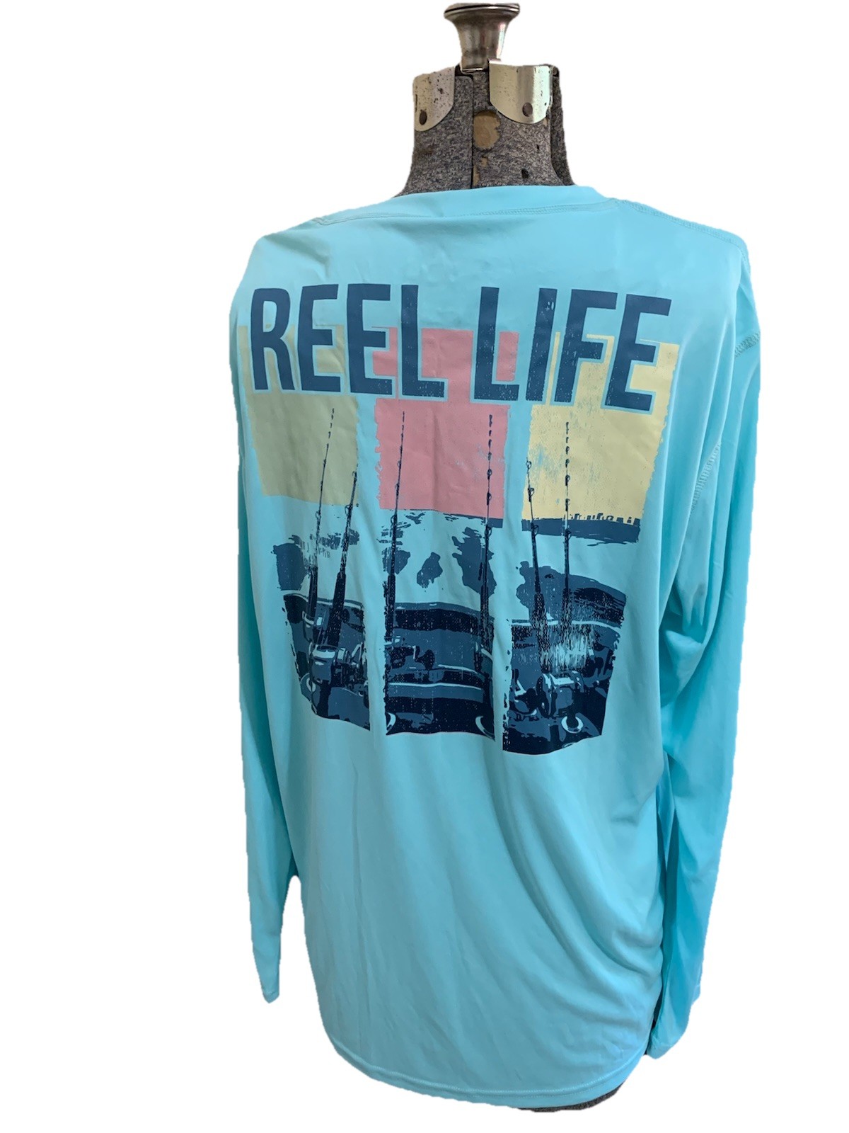 NEW Reel Life Gear Pullover Shirt Sun Defender Size Large Quick Dry Breathable gallery