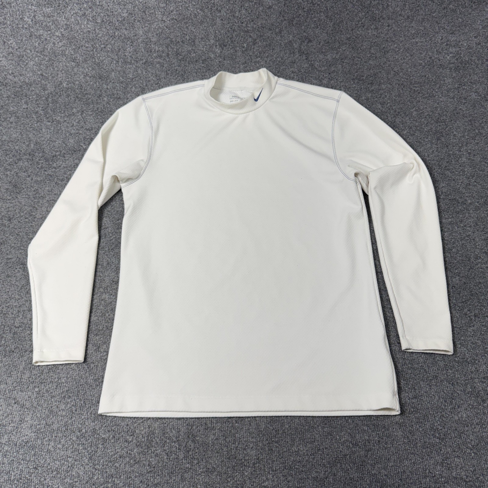 Nike Golf Dri-FIT Shirt Mens Large White Long Sleeve Mock Neck Base Layer Stain gallery