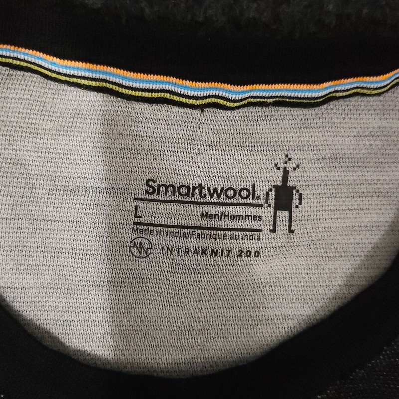 Smartwool Intraknit 200 Thermal Base Layer Mens Large Black Colorblock Merino gallery