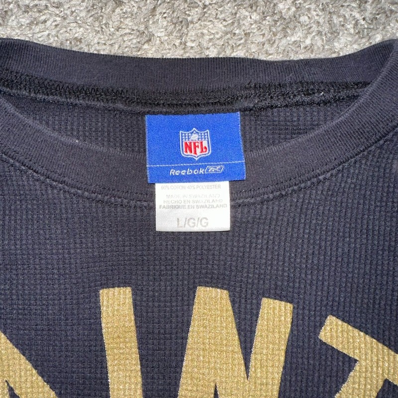 New Orleans Saints Football Long Sleeve Men's Large Shirt Y2K Reebok gallery