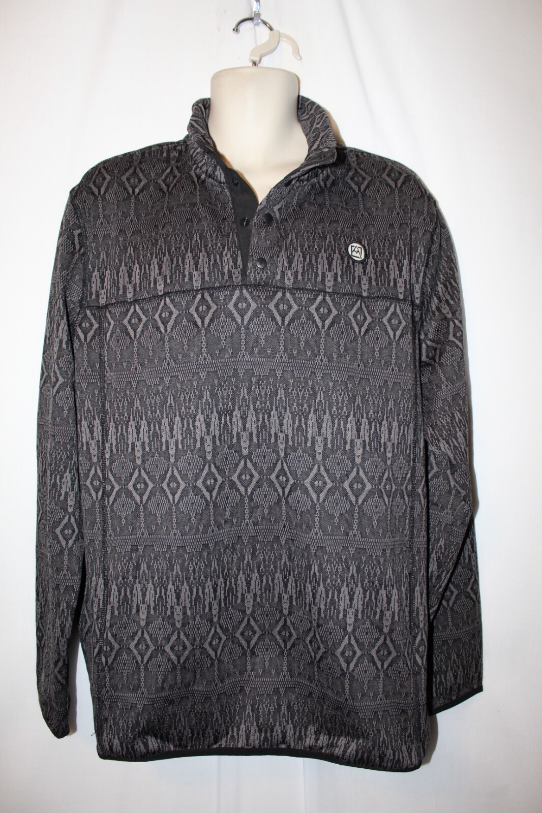 mens avalanche 1/4 snap pullover L nwt $118 snakeskin look gray gallery