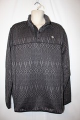 mens avalanche 1/4 snap pullover XL nwt $118 snakeskin look gray