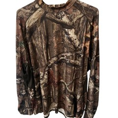 Field & Stream Mossy Oak Break Up Camo Long Sleeve Hunting Fishing Shirt Size XL