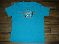 UA Under Armour teal blue basketball t-shirt Men’s (XL) rim net
