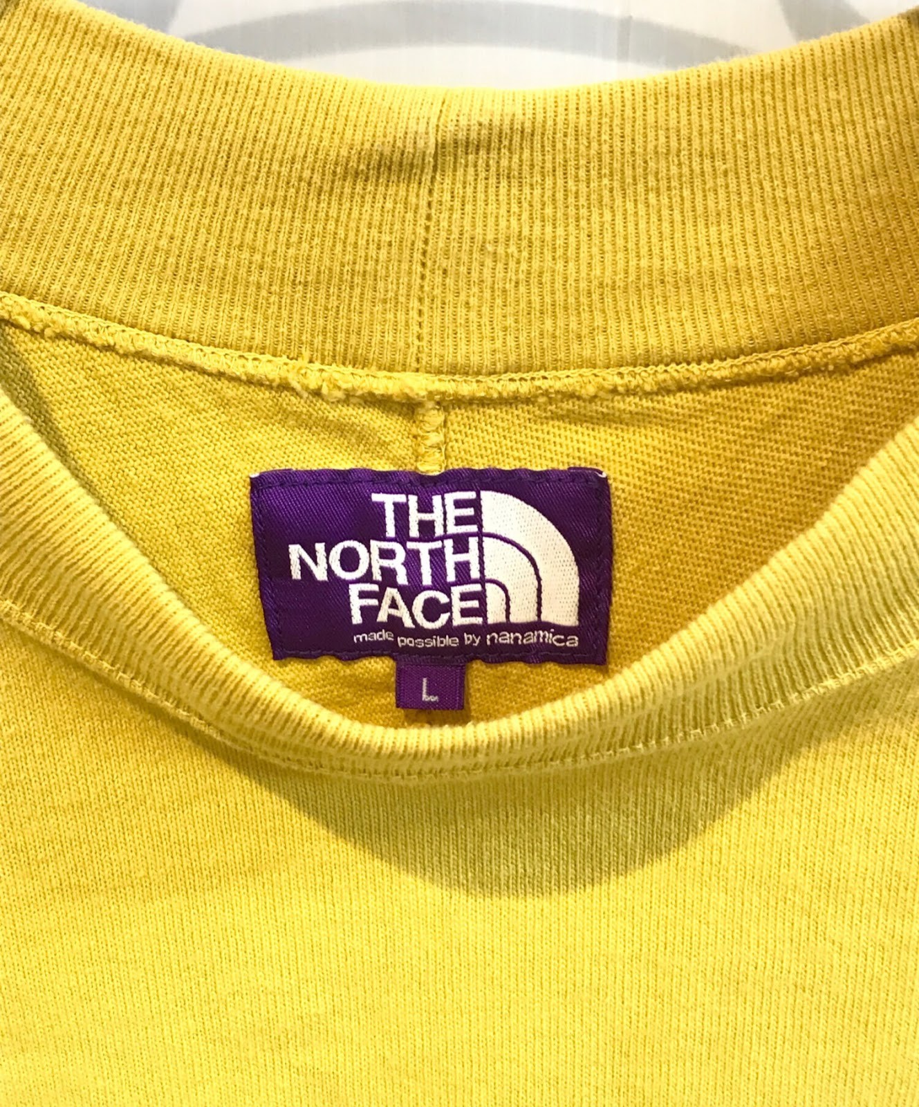 THE NORTHFACE PURPLELABEL 8oz Long Sleeve Football Tee Size: L NT3204N Yellow gallery