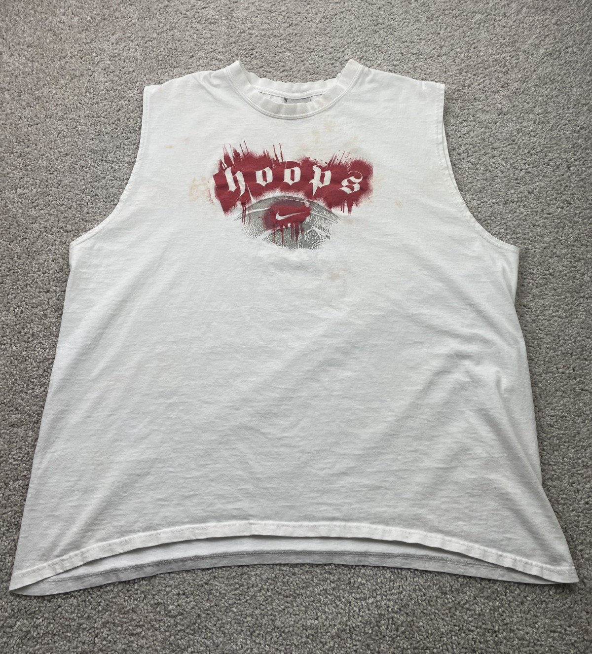Y2K Nike Hoops Muscle Tank Top Shirt Men's XL Grunge Basketball Sleeveless gallery