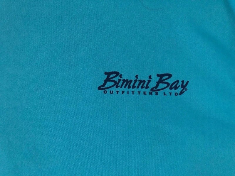 Bimini Bay Outfitters Aqua Blue Hook M’ Shirt Mens Size 2XL Quick Dry LSlv gallery