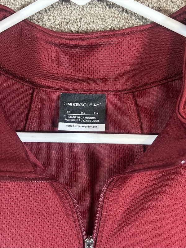 Nike Golf 1/4 Zip Pullover Crimson Men’s XL Carlisle Grain Patch Arizona RN56423 gallery