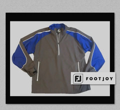 Footjoy Jacket Mens Large Gray 1/4 Zip Windshirt Windbreaker Golf Performance