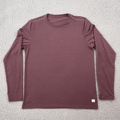 Vuori Mens Medium Long Sleeve Current Tech Tee Pullover Shirt Maroon V1003