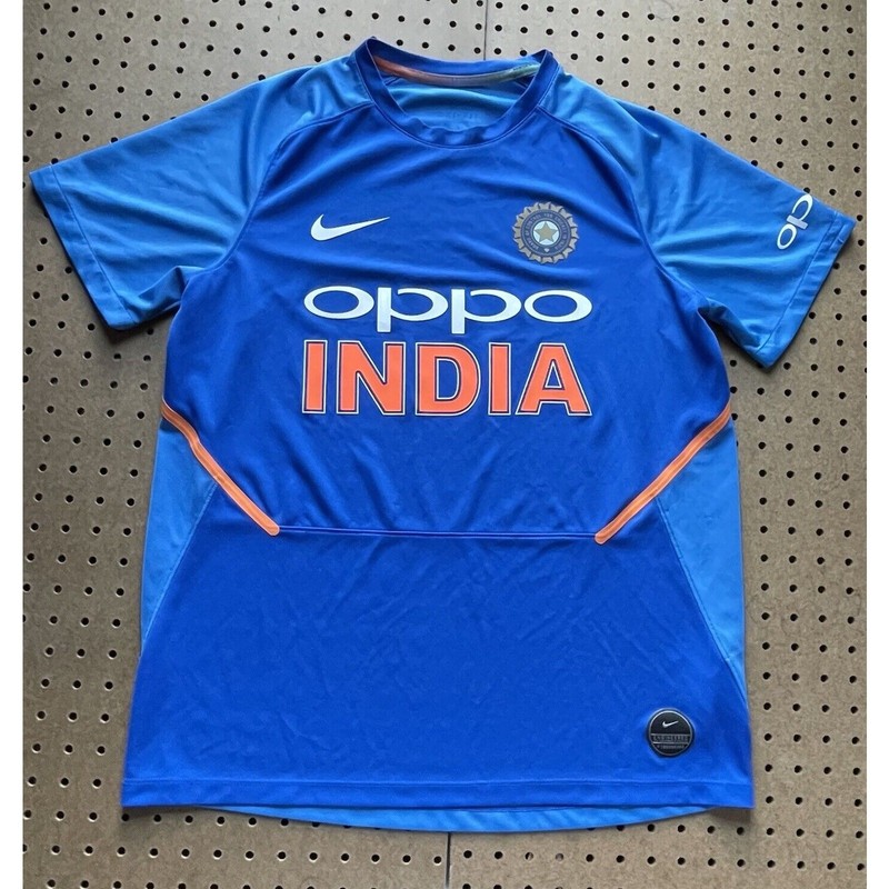 Nike Board Of Control India Cricket BCCI Match Jersey Authentic Blue Large Men gallery