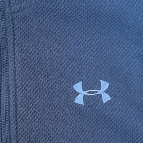 Under Armour Soft Black Full-zip Athletic Casual Vest with Pockets Men's Small gallery