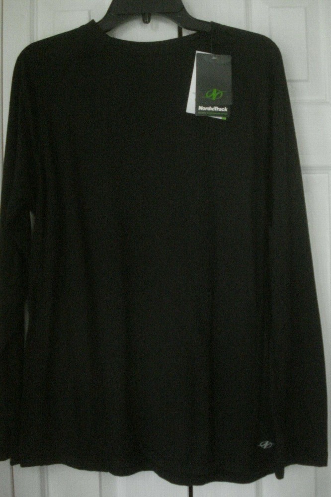 Mens Active Shirt Size Medium NordicTrack Black Wicking New