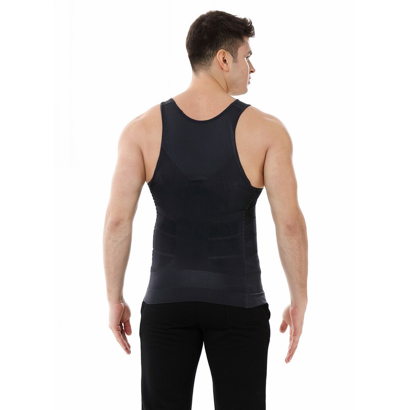 2x Lot Mens Compression Shirt Sleeveless Body Shaper Shapewear Slimming Tank Top gallery