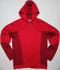 Under Armour Heat Gear Men’s Large Red Pull Over Hooded Long Sleeve Sweat Shirt