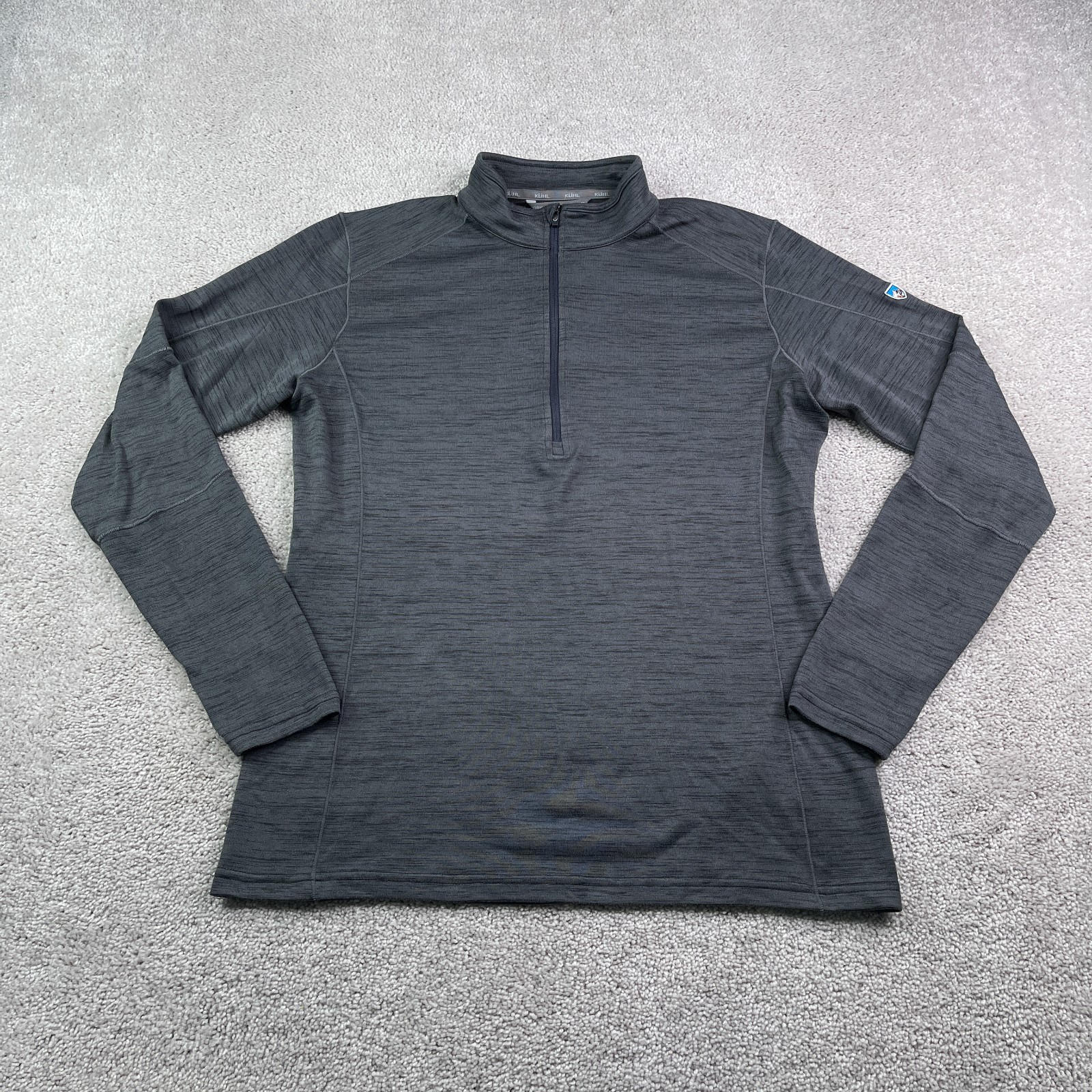 Kuhl Sweater Mens Medium Grey Alloy Performance Half Zip Pullover Hiking gallery