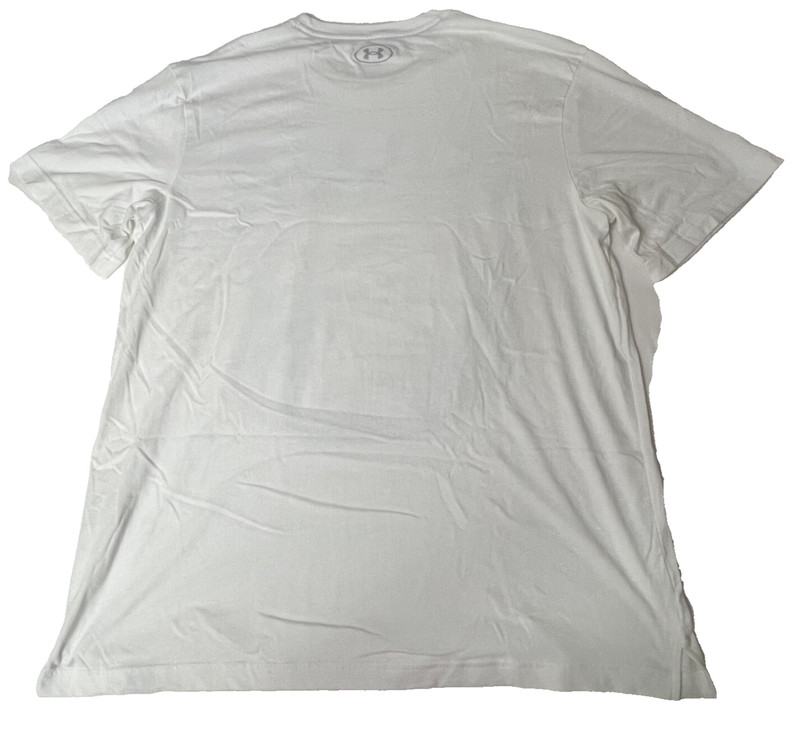 Under Armour Men's T-Shirt Short Sleeve White Race Car Logo Graphic Size XL gallery