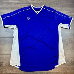 Vtg Nike Soccer Futbol Dri-Fit Jersey Mesh Sided Short Sleeve Shirt Mens XL Blue