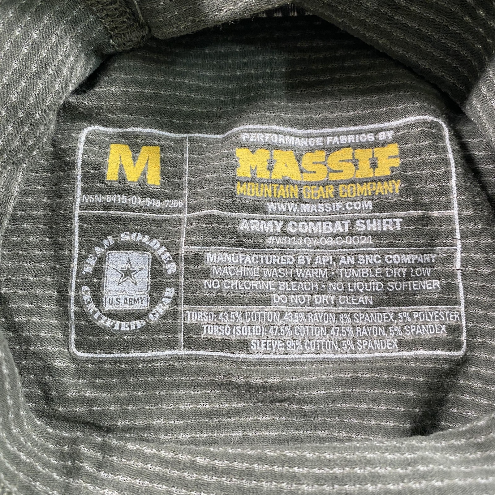 Massif Army Combat Shirt Mens Medium Green ACU Camo Long Sleeve Tactical Top gallery