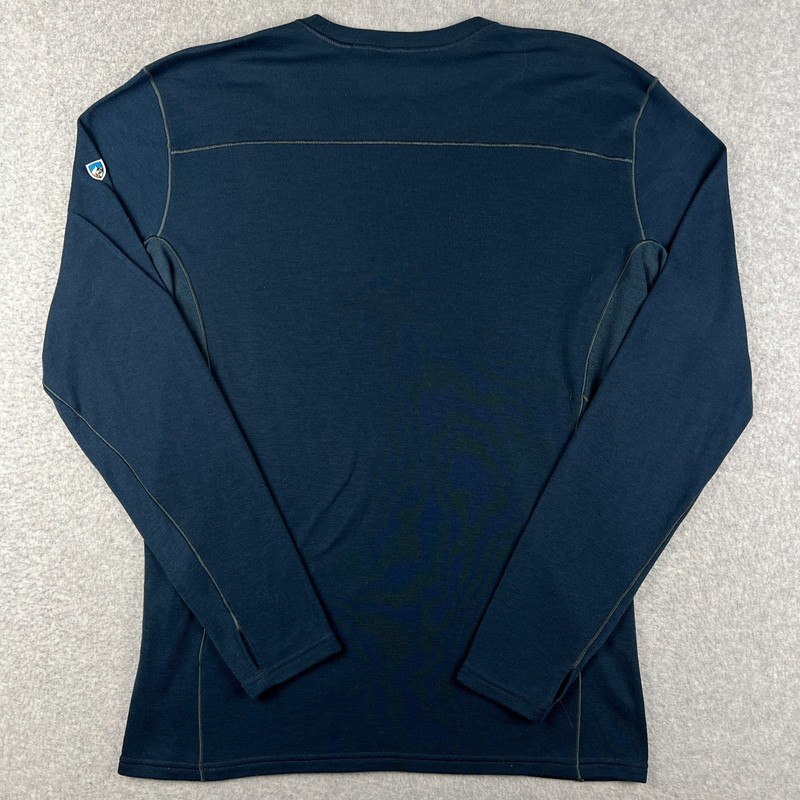 Kuhl Akkomplice Crew Baselayer Performance Long Sleeve Shirt Large Mens Blue gallery