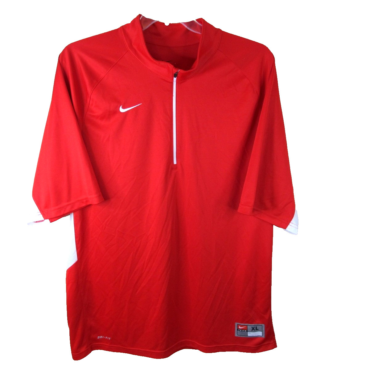 Nike Team Dri-Fit Shooting Shirt 1/4 Zip Pullover Red/White Men's XL 553392-658 gallery