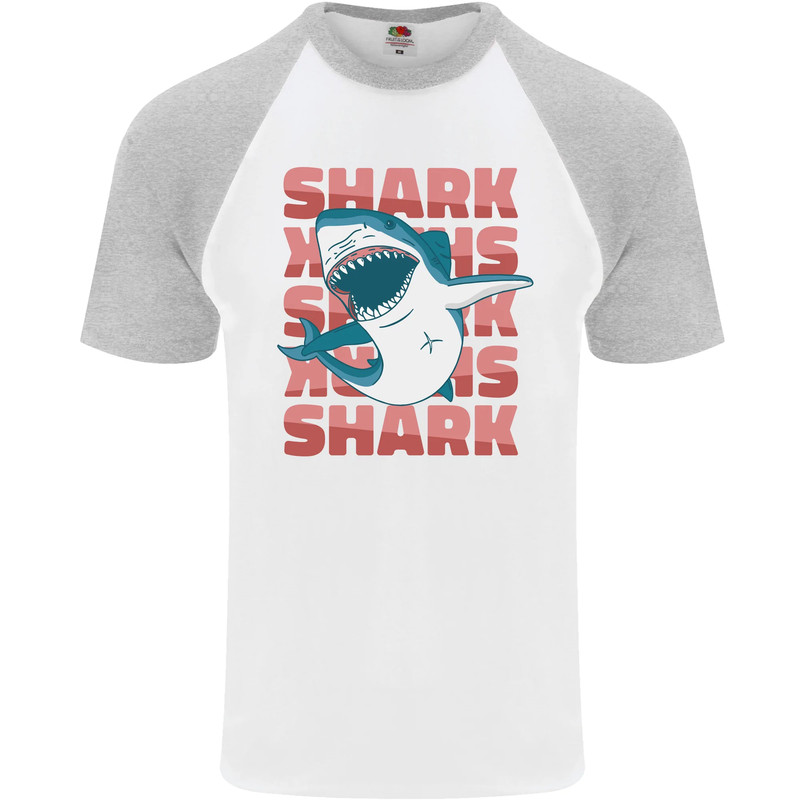 A Great White Shark Mens S/S Baseball T-Shirt gallery