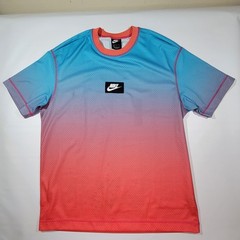 Nike Short Sleeve Mesh Jersey Gradient Oversized Shirt Size L SOUTH BEACH OMBRE