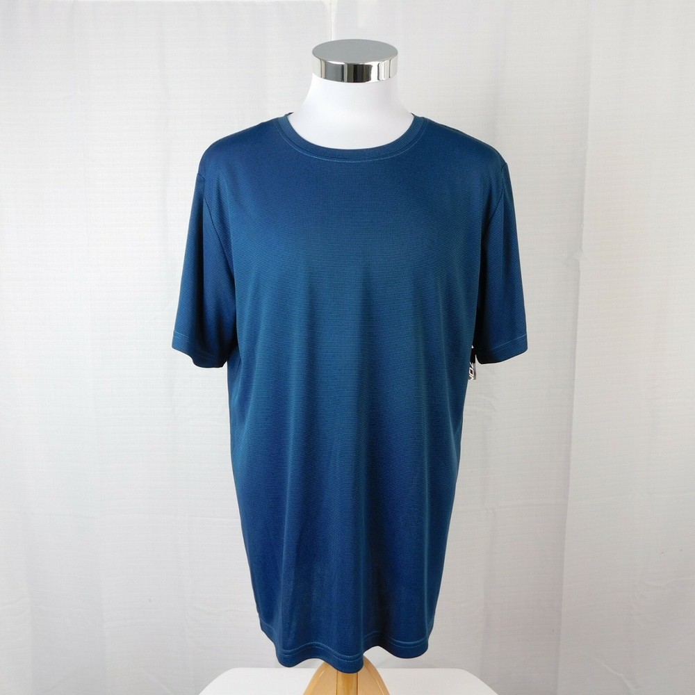 Zone Pro Sport Men's Short Sleeve Crew Neck Sport T-Shirt Blue, Large #1462