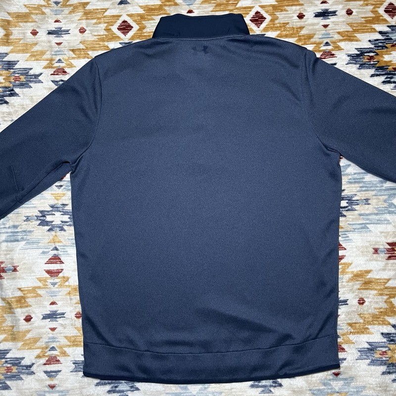 Under Armour Men's Storm Fleece Pullover Long Sleeve Snap Button Up Size XL Blue gallery