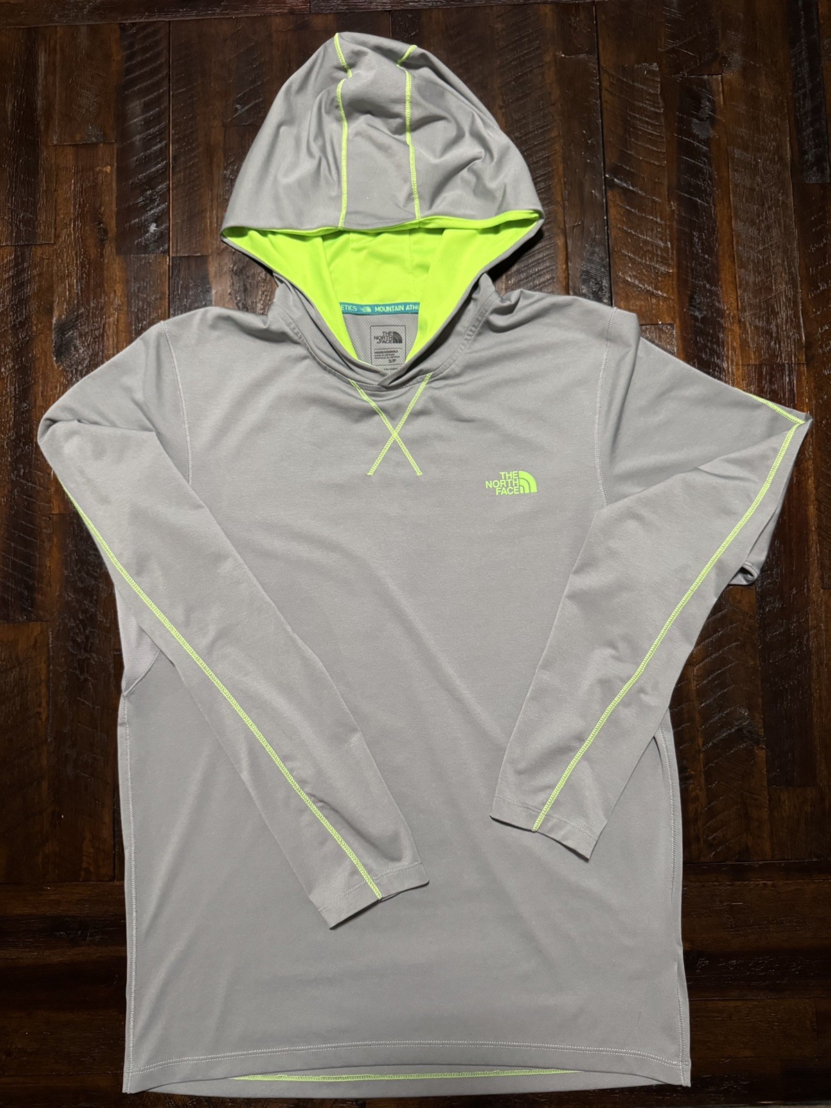 The North Face Pullover Men’s S Grey/Green Mountain Athletics FlashDry-XD #0011 gallery