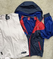 2 Lot Alphalete Very Terry Mens L Sleeveless Shirt Tank Nike Windbreaker Jacket