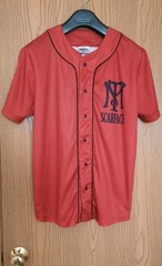 Scarface Mens Red And Black Tony Montana Baseball Jersey Size M