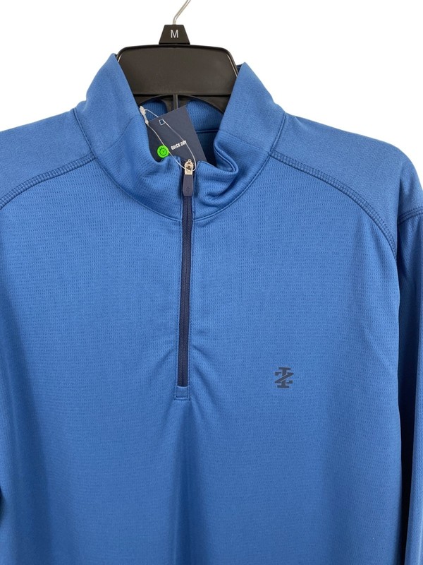 Izod Golf Swingflex Elite Quick-Dry Blue 1/4-Zip Pullover Mens Size M gallery
