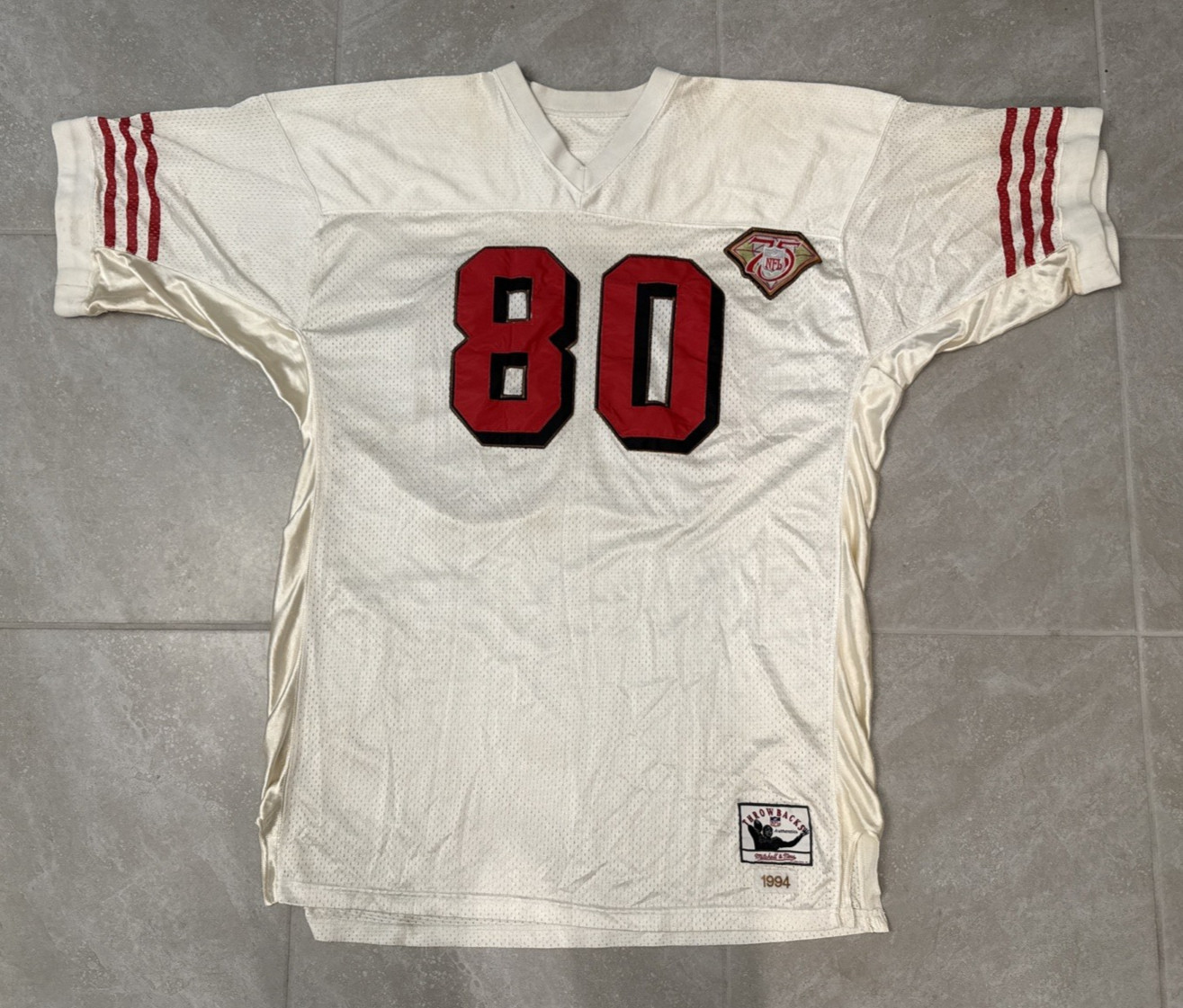 Mitchell & Ness Authentic Throwback 1996 Jerry Rice #80 49ers Jersey Size 56 gallery