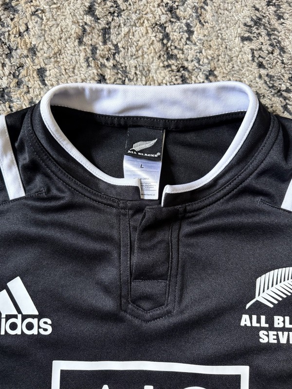 Adidas New Zealand All Blacks Rugby Jersey Kit Black Men's Size Large 2015 gallery