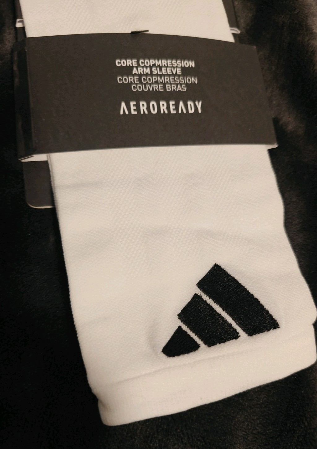 Adidas Core White Compression Arm Sleeve Single L-XL NWT gallery