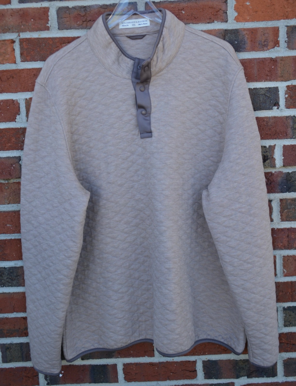 Holderness & Bourne Men's 2XL The Sullivan 1/4 Snap Tailored Fit Heather Fescue gallery