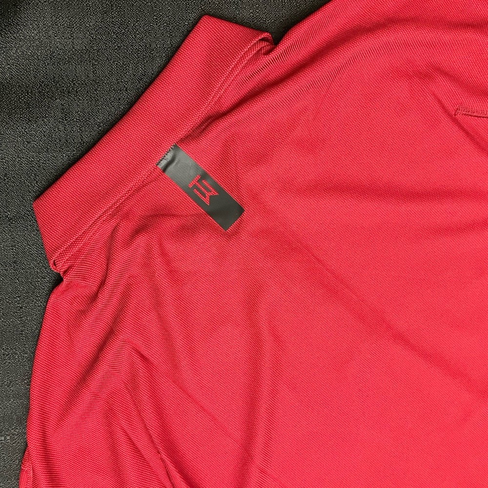 Nike Golf Tiger Woods ADV Panel Polo DA2995 687 Sunday Red Crush Sz M