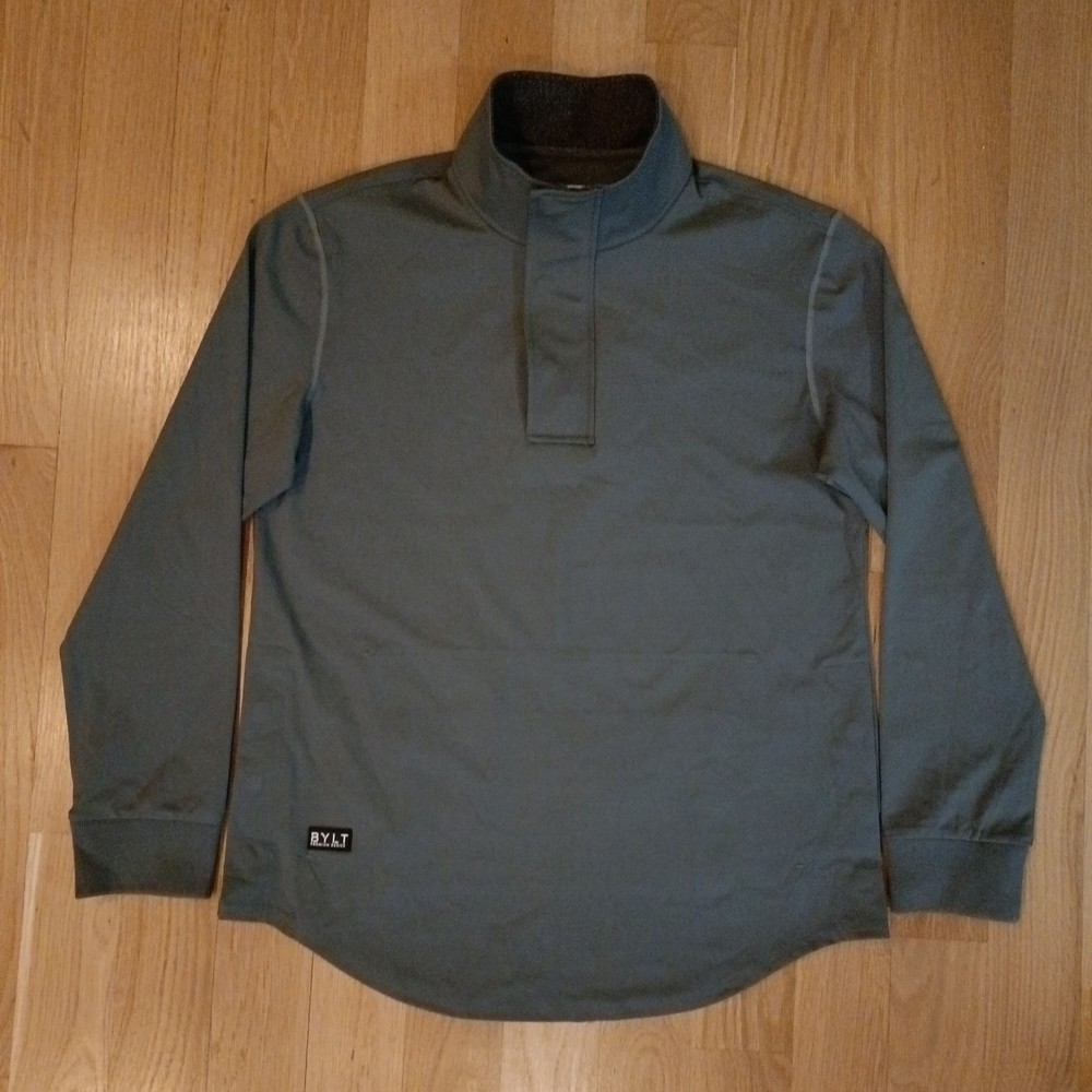 BYLT Basics Elite Fairway Pullover Men Size Medium M Dark Olive Golf 1/4 Magnets
