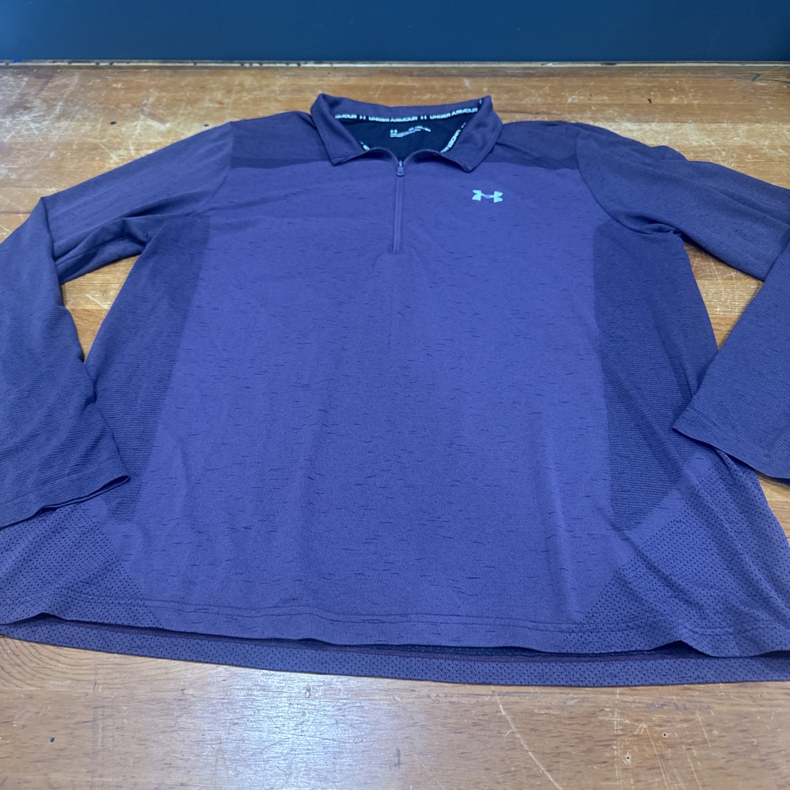 Under Armour 1/4 Zip Pull Over Men’s 3XL Purple Long Sleeve Cpix gallery