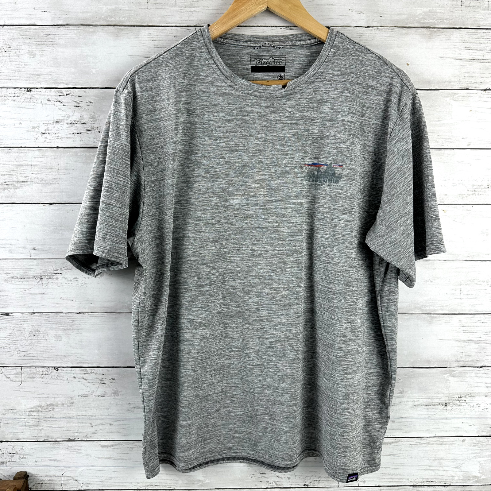 Patagonia daily shirt Large short sleeve Base layer Mountain Gray gallery