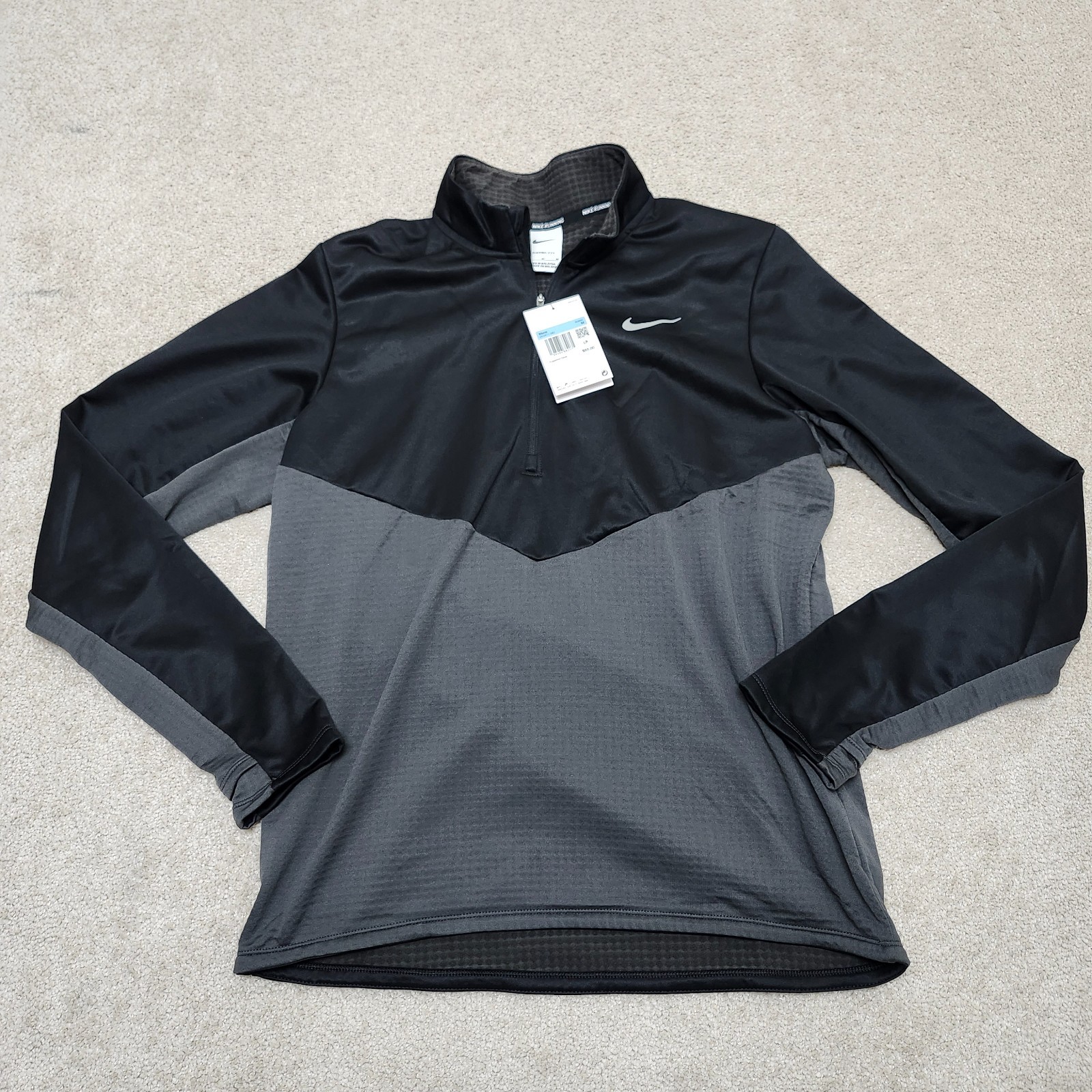Nike Men Medium Winterized Running Half Zip Anthracite Black HV2671-060 gallery