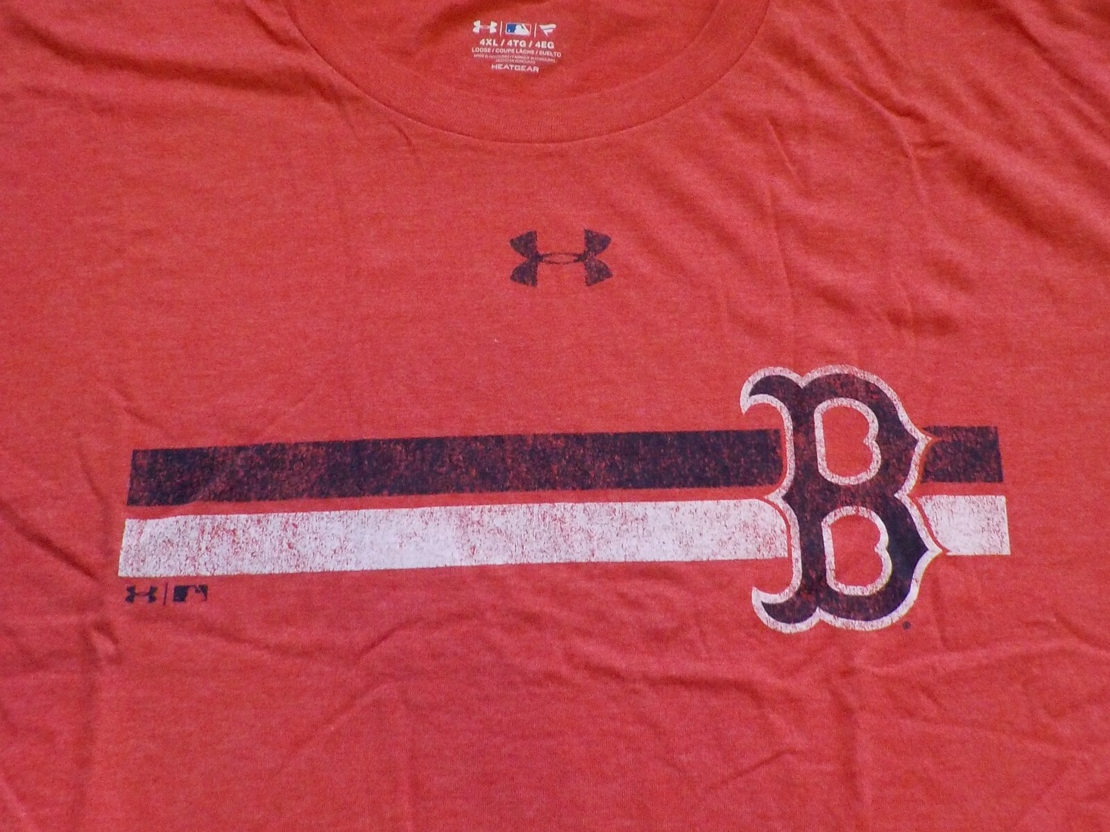 BOSTON RED SOX UNDER ARMOUR T SHIRT BIG MEN'S 4X 5X LOOSE HEATGEAR NWT RED gallery